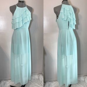 BCBG Ruffled maxi dress